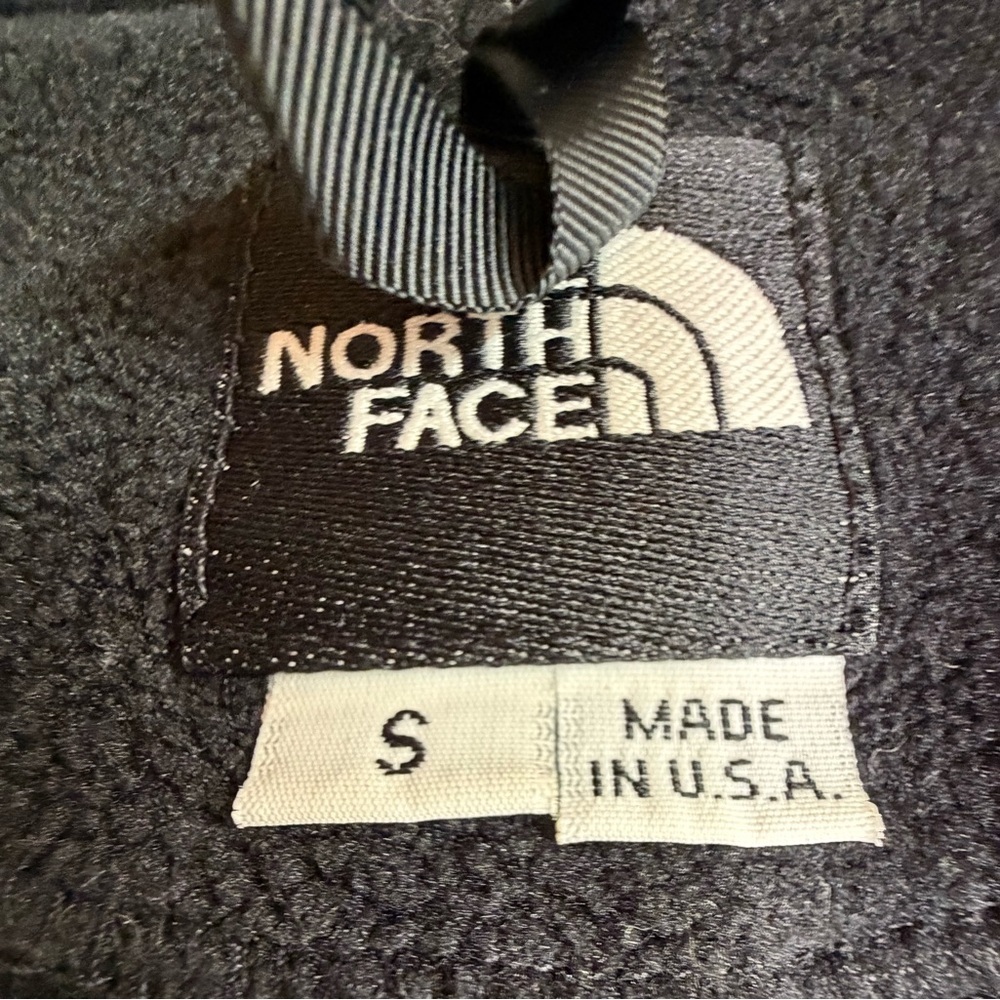 Vintage The North Face Denali Fleece Vest Black Small Made in USA 90s Gorpcore - Picture 4 of 6